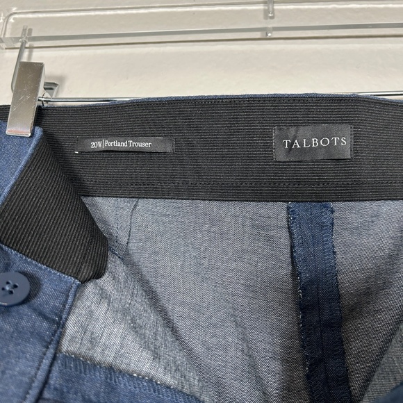Talbots plus size 20W Portland Trouser blue dark was cotton stretch career wear - Picture 6 of 7